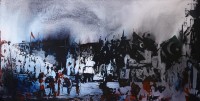 Rida Kazmi, Independence, 36 x 72 Inch, Acrylic On Canvas, Figurative Painting, AC-RDK-CEAD-041